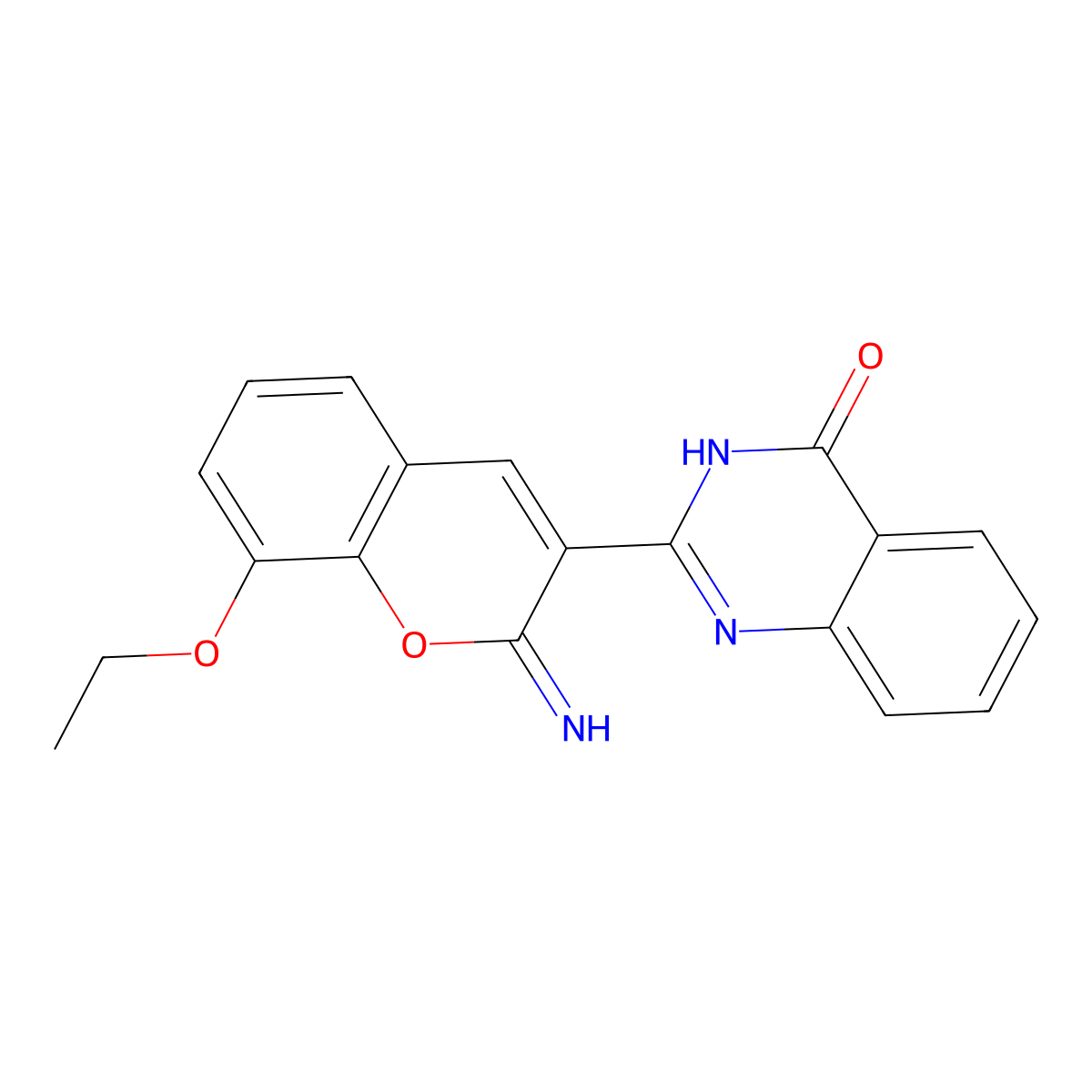 2-(8-Ethoxy-2-iminochromen-3-yl)-3H-quinazolin-4-one molecular structure, CAS 2309613-52-1