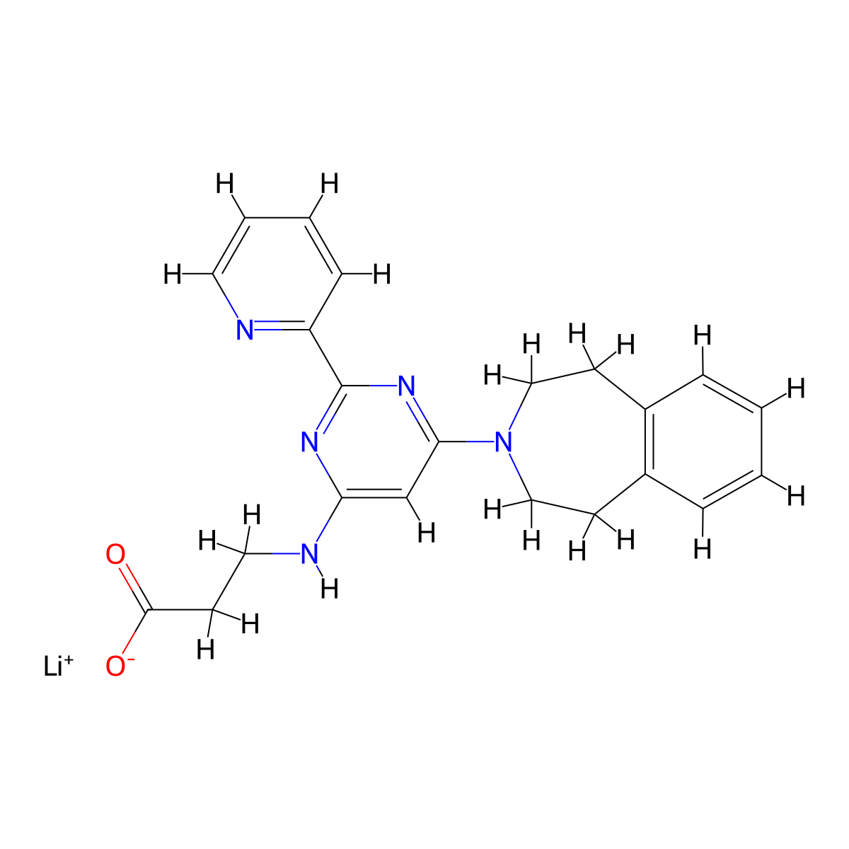 GSK-J1 (lithium salt) molecular structure, CAS 2309668-29-7