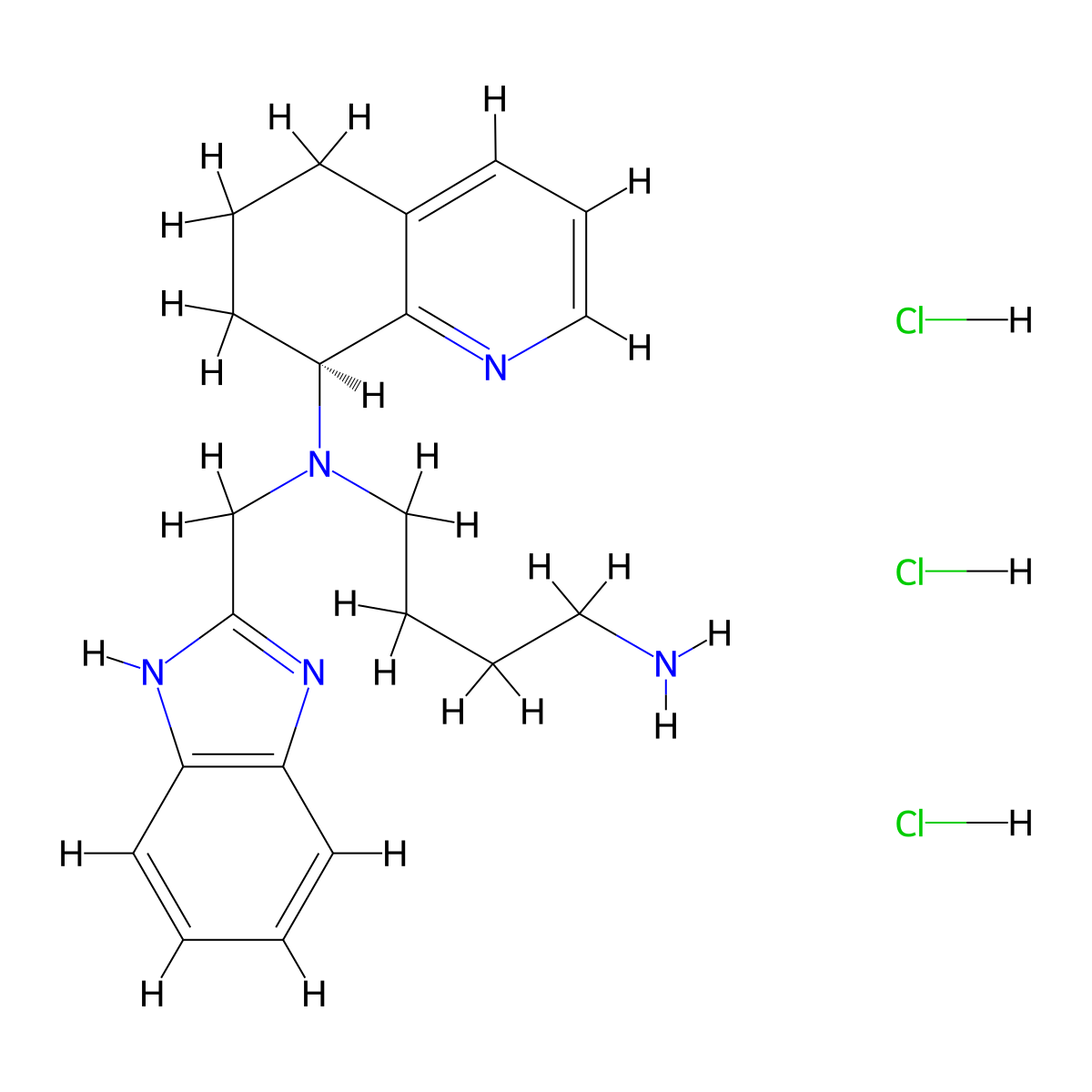 Mavorixafor trihydrochloride molecular structure, CAS 2309699-17-8