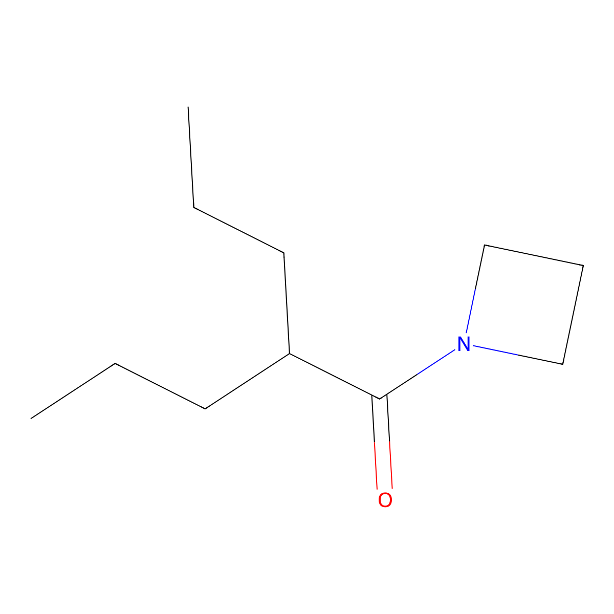Azetidine, 1-(2-propylvaleryl)- molecular structure, CAS 23097-70-3
