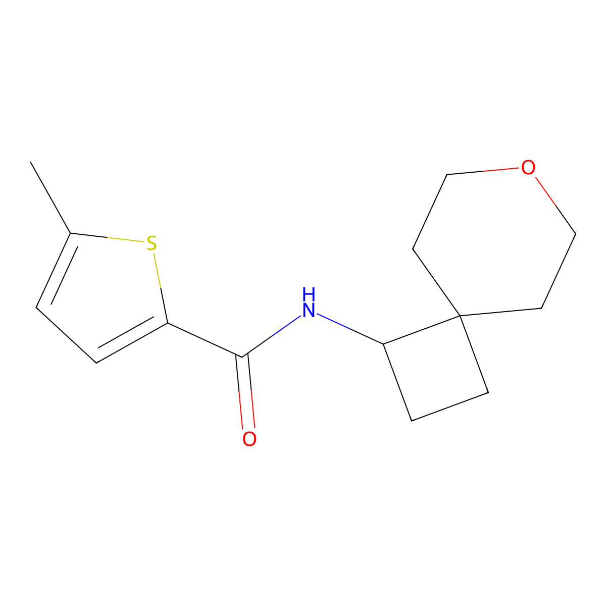 5-methyl-N-{7-oxaspiro[3.5]nonan-1-yl}thiophene-2-carboxamide molecular structure, CAS 2309705-62-0
