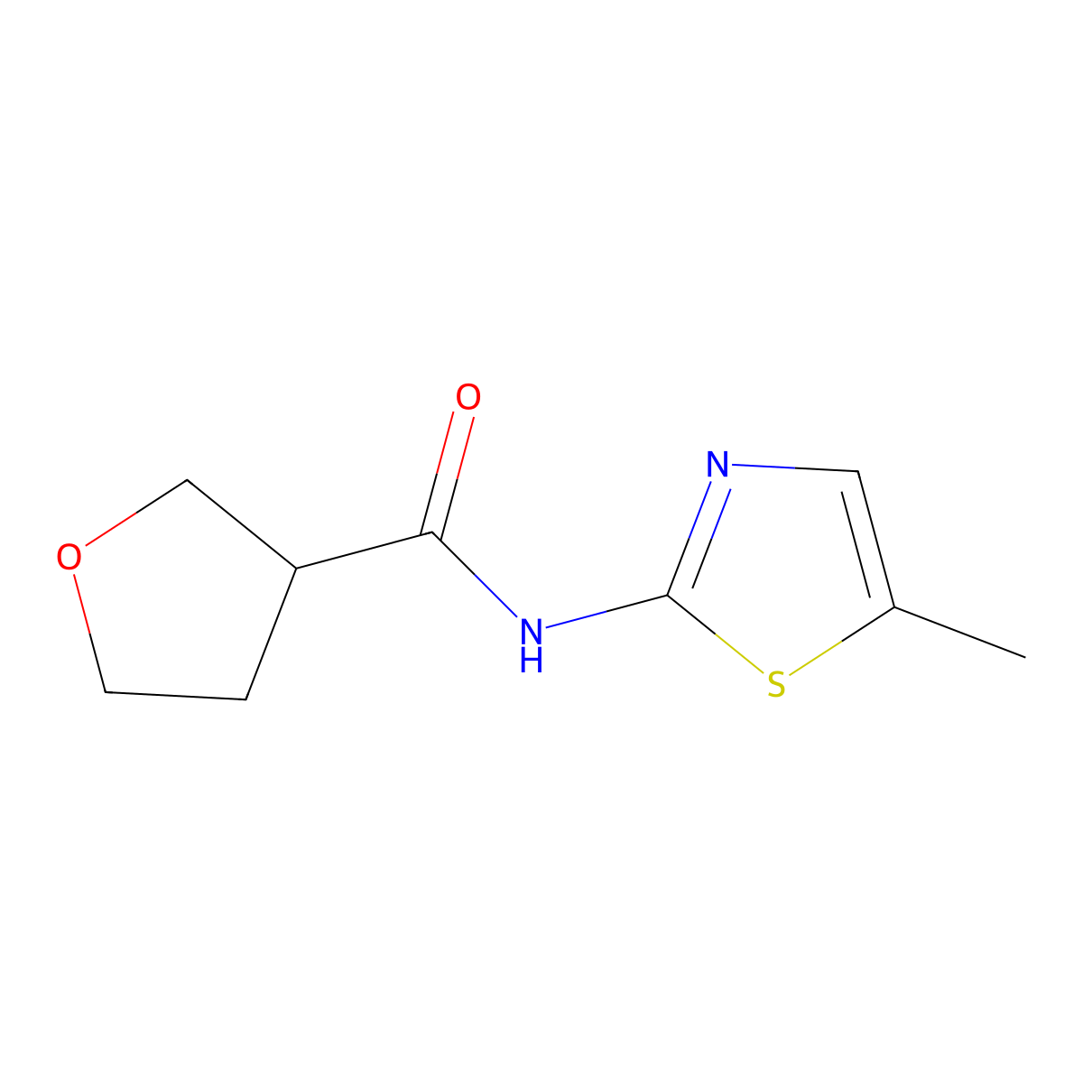 N-(5-Methyl-1,3-thiazol-2-yl)oxolane-3-carboxamide molecular structure, CAS 2309705-96-0