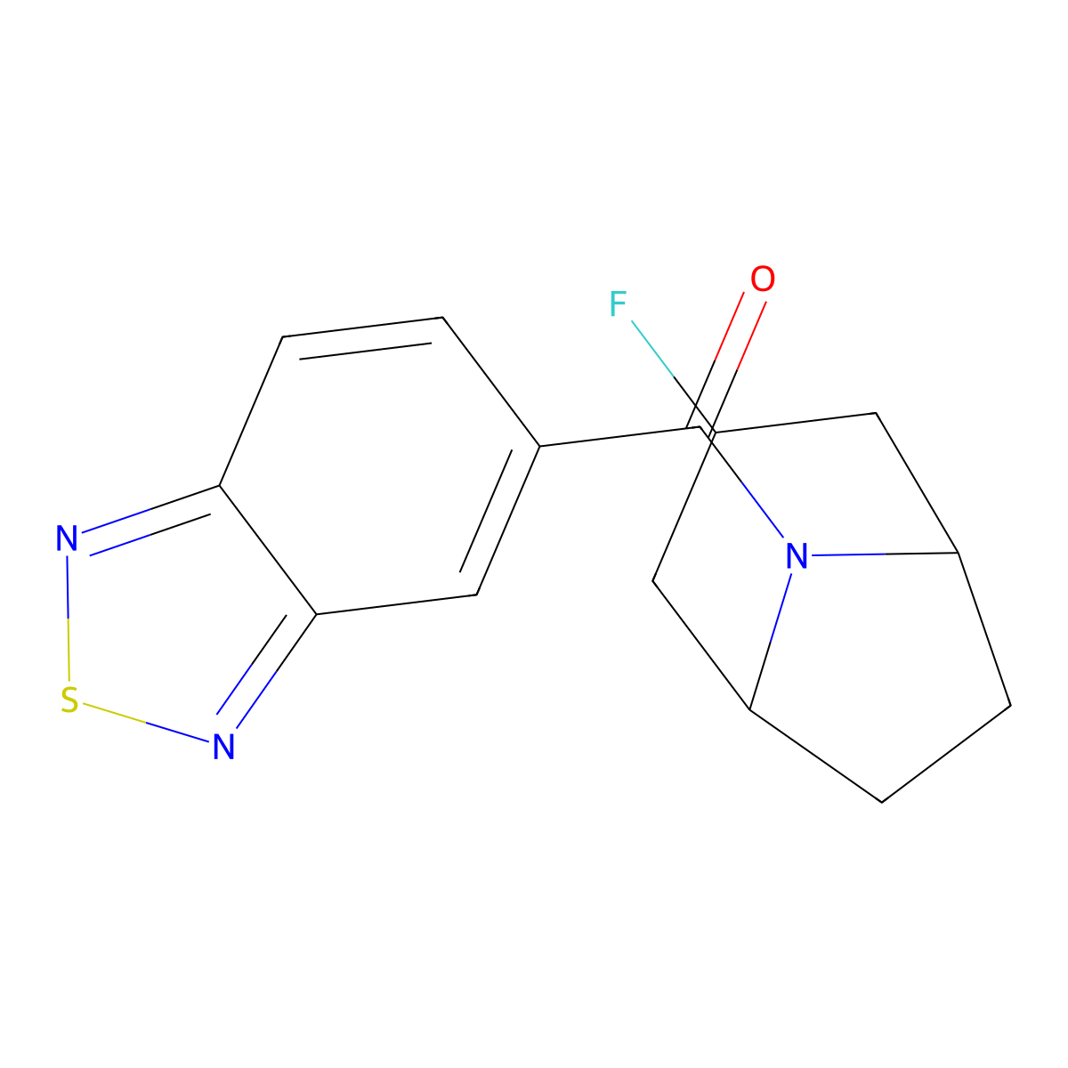 5-{3-Fluoro-8-azabicyclo[3.2.1]octane-8-carbonyl}-2,1,3-benzothiadiazole molecular structure, CAS 2309706-07-6