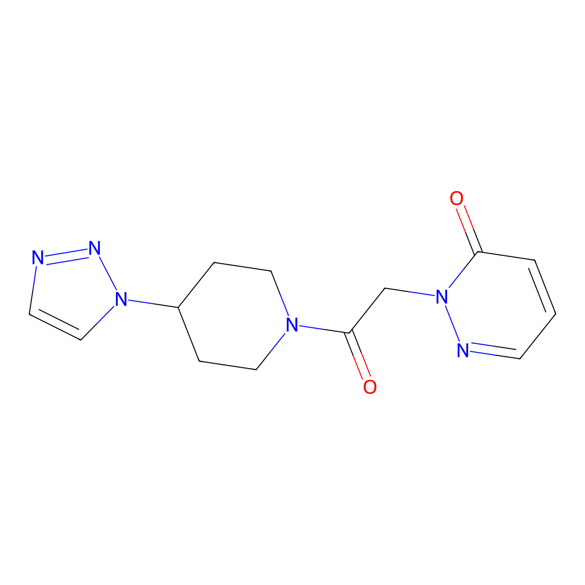 2-(2-(4-(1H-1,2,3-triazol-1-yl)piperidin-1-yl)-2-oxoethyl)pyridazin-3(2H)-one molecular structure, CAS 2309706-10-1