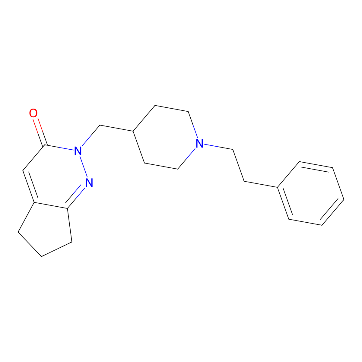 2-{[1-(2-phenylethyl)piperidin-4-yl]methyl}-2H,3H,5H,6H,7H-cyclopenta[c]pyridazin-3-one molecular structure, CAS 2309706-16-7