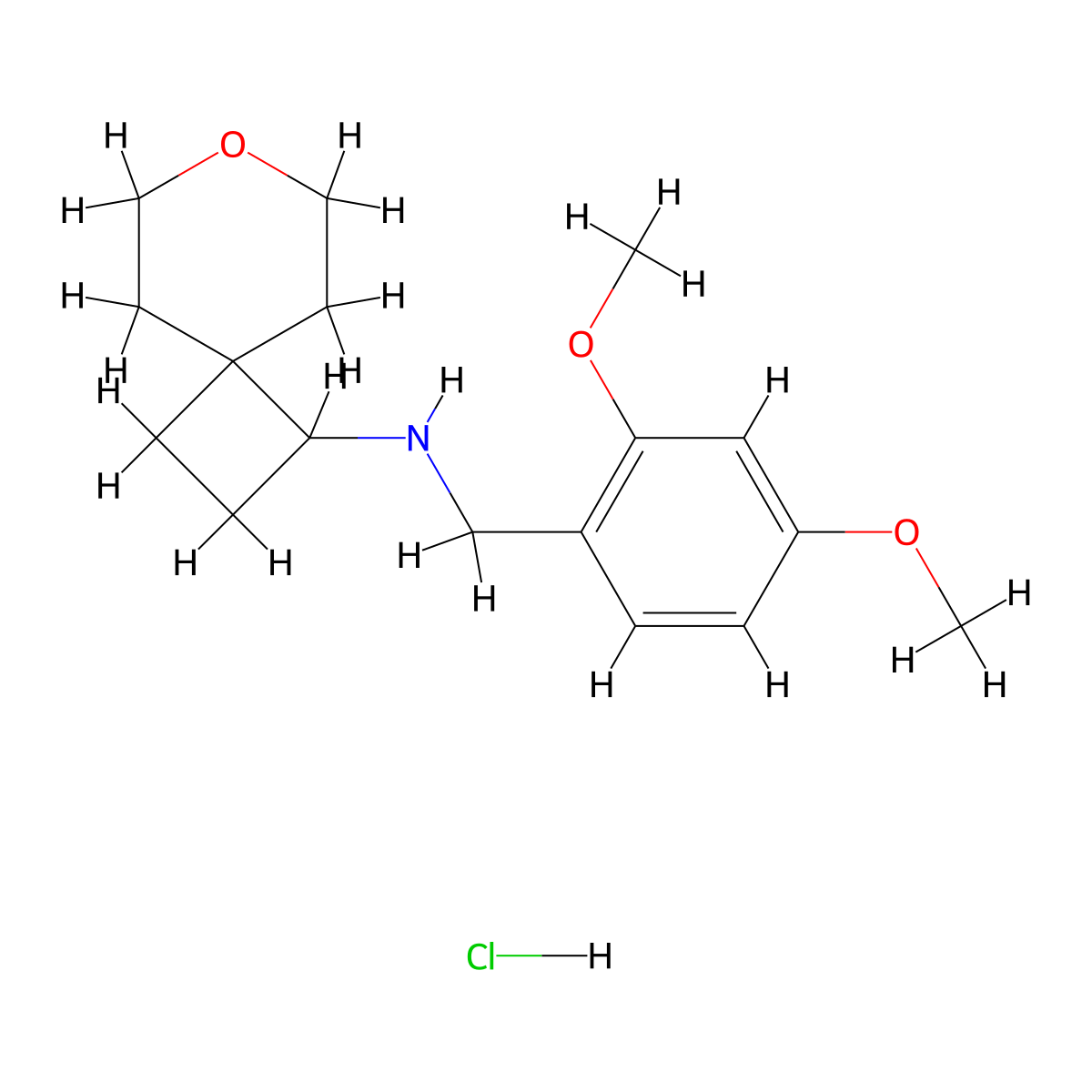 N-[(2,4-dimethoxyphenyl)methyl]-7-oxaspiro[3.5]nonan-1-amine hydrochloride molecular structure, CAS 2309707-55-7
