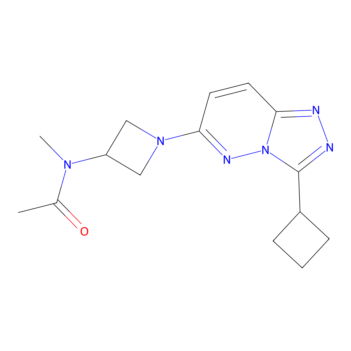 N-(1-{3-cyclobutyl-[1,2,4]triazolo[4,3-b]pyridazin-6-yl}azetidin-3-yl)-N-methylacetamide molecular structure, CAS 2309708-32-3