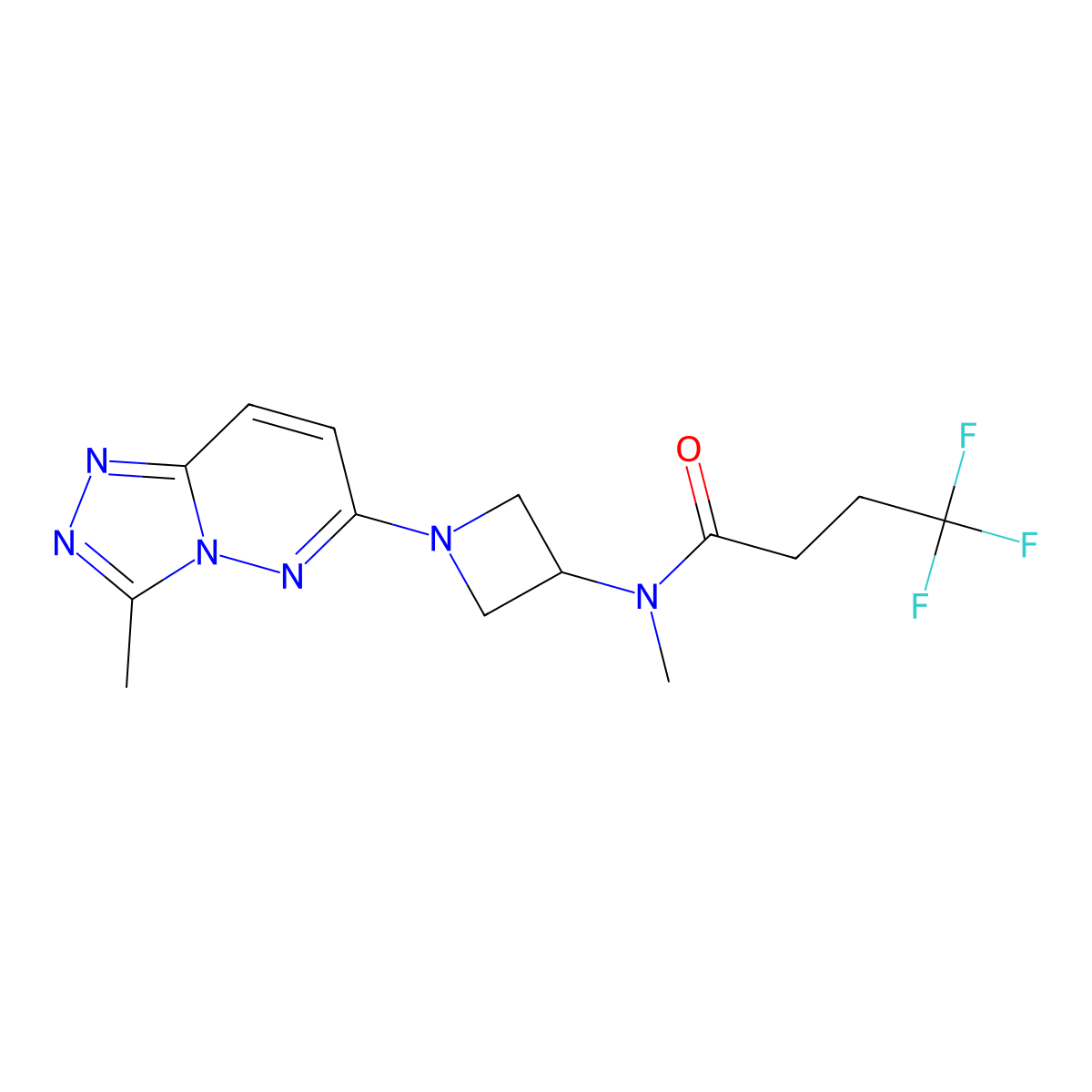 4,4,4-trifluoro-N-methyl-N-(1-(3-methyl-[1,2,4]triazolo[4,3-b]pyridazin-6-yl)azetidin-3-yl)butanamide molecular structure, CAS 2309708-81-2