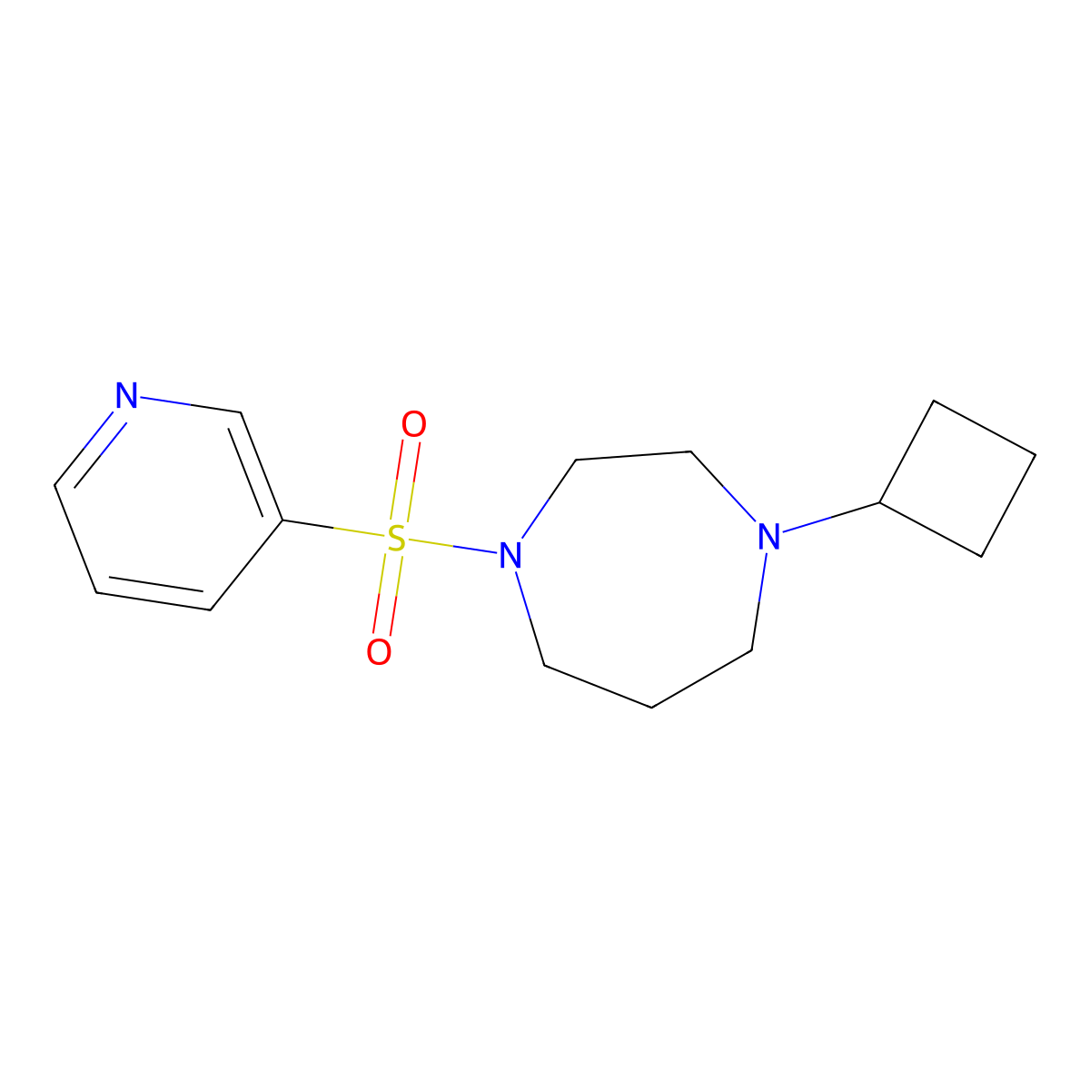 1-Cyclobutyl-4-(pyridin-3-ylsulfonyl)-1,4-diazepane molecular structure, CAS 2309708-92-5