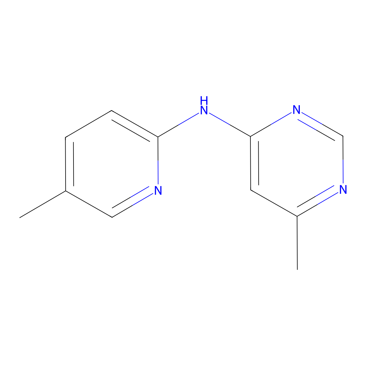 6-methyl-N-(5-methylpyridin-2-yl)pyrimidin-4-amine molecular structure, CAS 2309709-21-3