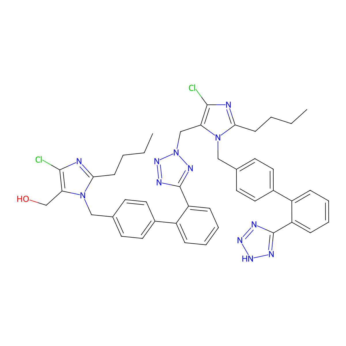 N2-Losartanyl-losartan molecular structure, CAS 230971-72-9