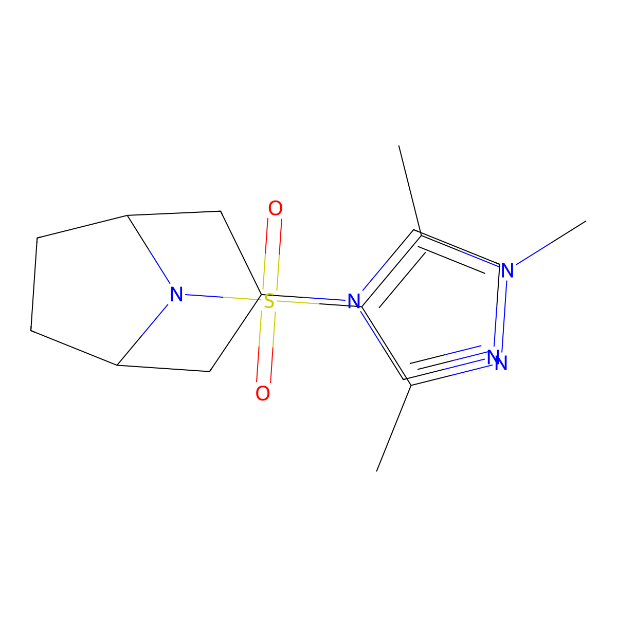 3-(1H-imidazol-1-yl)-8-[(1,3,5-trimethyl-1H-pyrazol-4-yl)sulfonyl]-8-azabicyclo[3.2.1]octane molecular structure, CAS 2309712-00-1