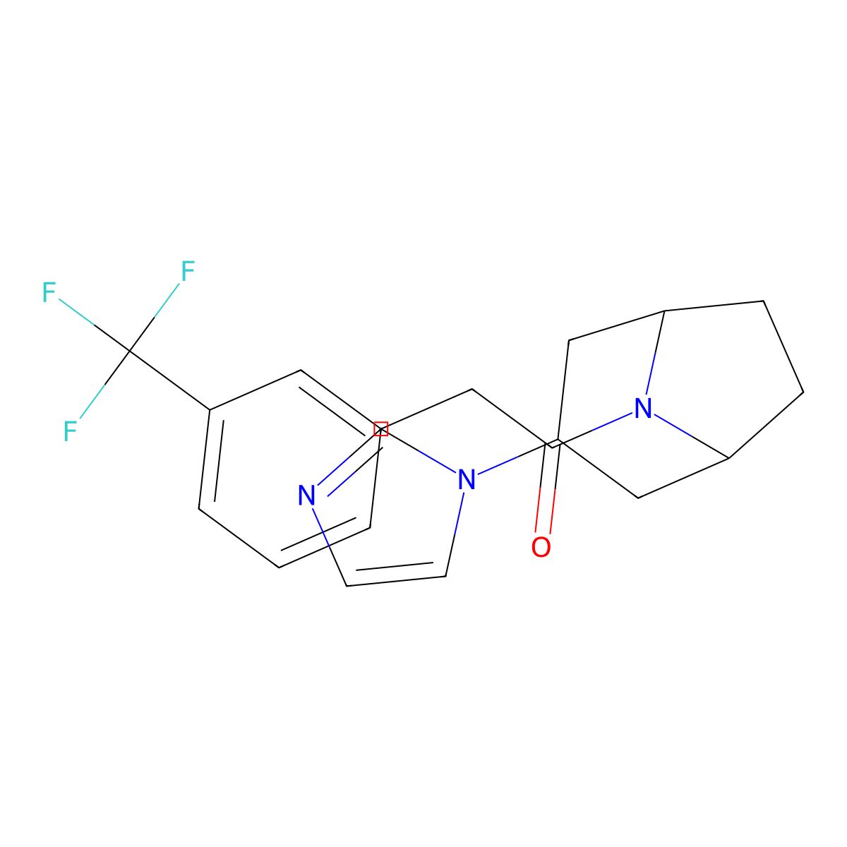 1-[3-(1H-imidazol-1-yl)-8-azabicyclo[3.2.1]octan-8-yl]-2-[3-(trifluoromethyl)phenyl]ethan-1-one molecular structure, CAS 2309713-12-8
