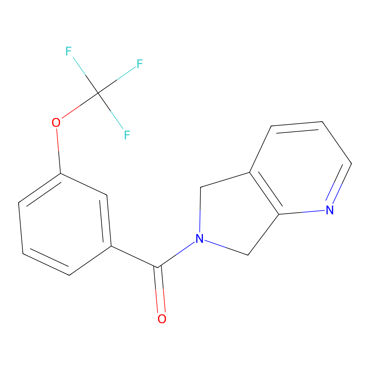 (5H-pyrrolo[3,4-b]pyridin-6(7H)-yl)(3-(trifluoromethoxy)phenyl)methanone molecular structure, CAS 2309727-47-5