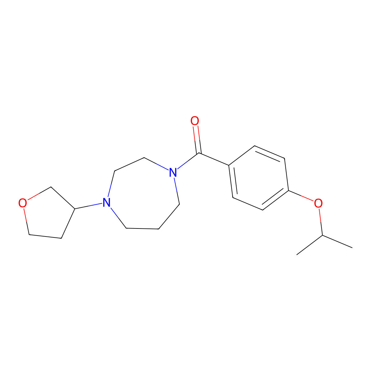 1-(Oxolan-3-yl)-4-[4-(propan-2-yloxy)benzoyl]-1,4-diazepane molecular structure, CAS 2309727-91-9