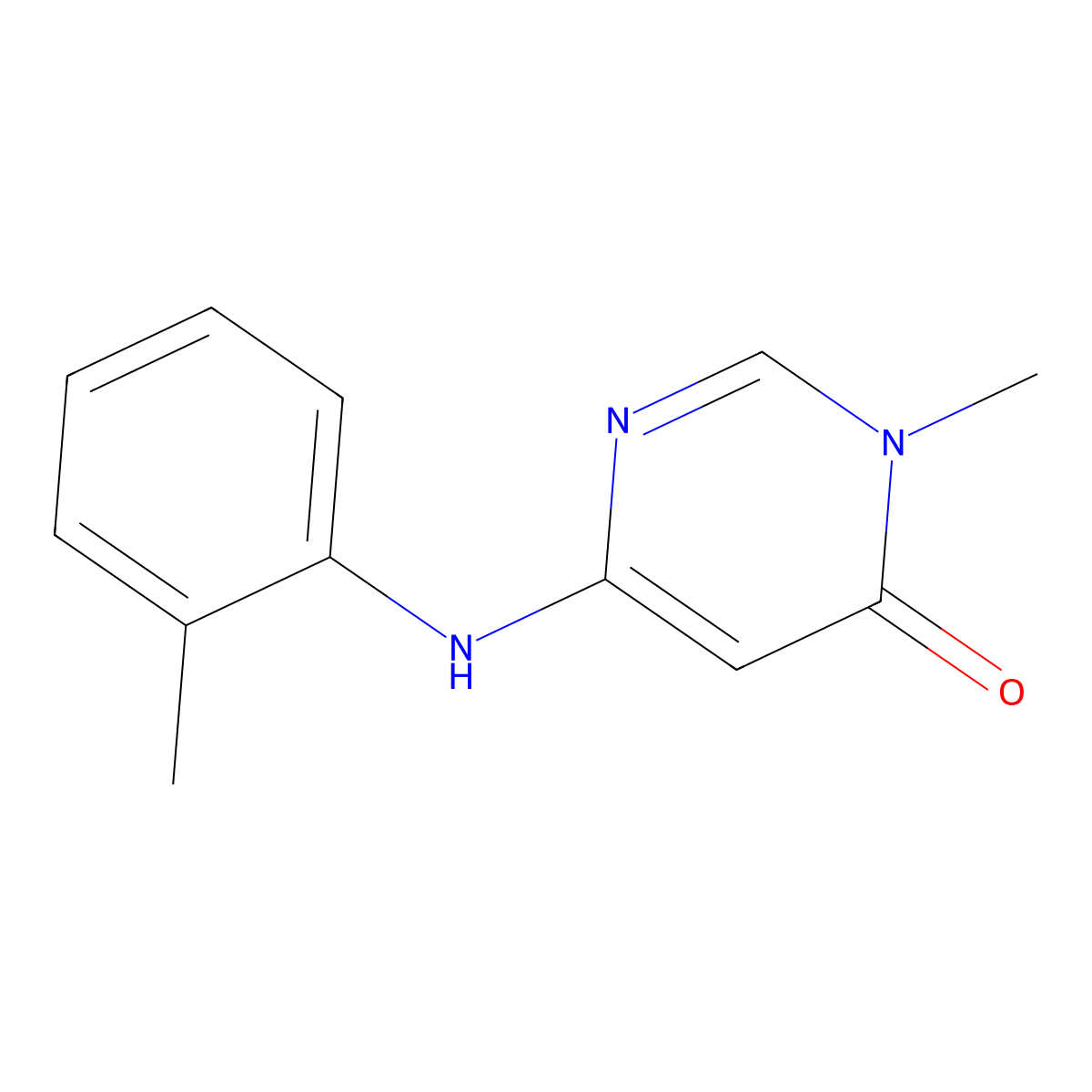 3-methyl-6-(o-tolylamino)pyrimidin-4(3H)-one molecular structure, CAS 2309728-28-5