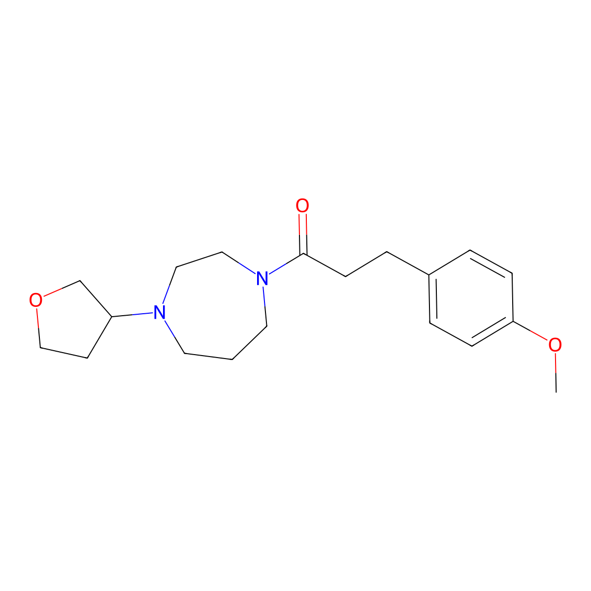 3-(4-Methoxyphenyl)-1-[4-(oxolan-3-yl)-1,4-diazepan-1-yl]propan-1-one molecular structure, CAS 2309728-69-4