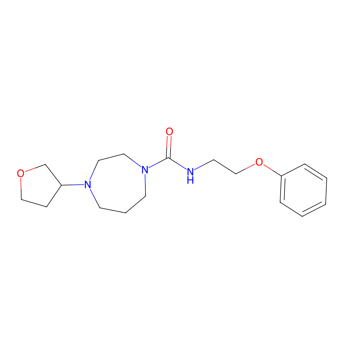 4-(oxolan-3-yl)-N-(2-phenoxyethyl)-1,4-diazepane-1-carboxamide molecular structure, CAS 2309728-97-8