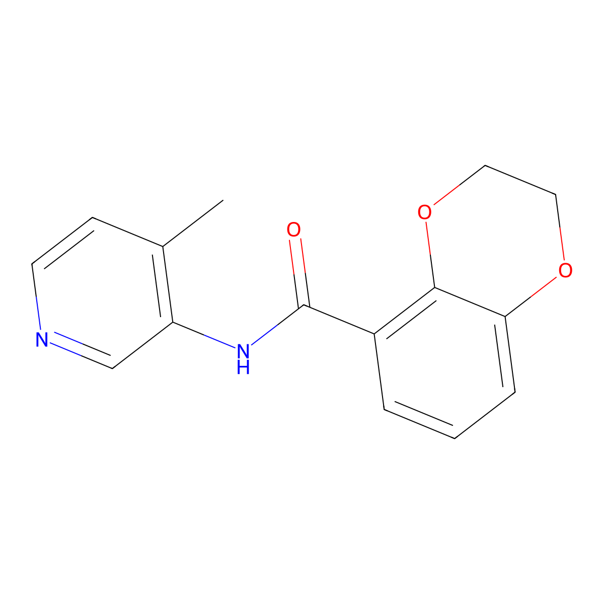 N-(4-methylpyridin-3-yl)-2,3-dihydro-1,4-benzodioxine-5-carboxamide molecular structure, CAS 2309732-06-5