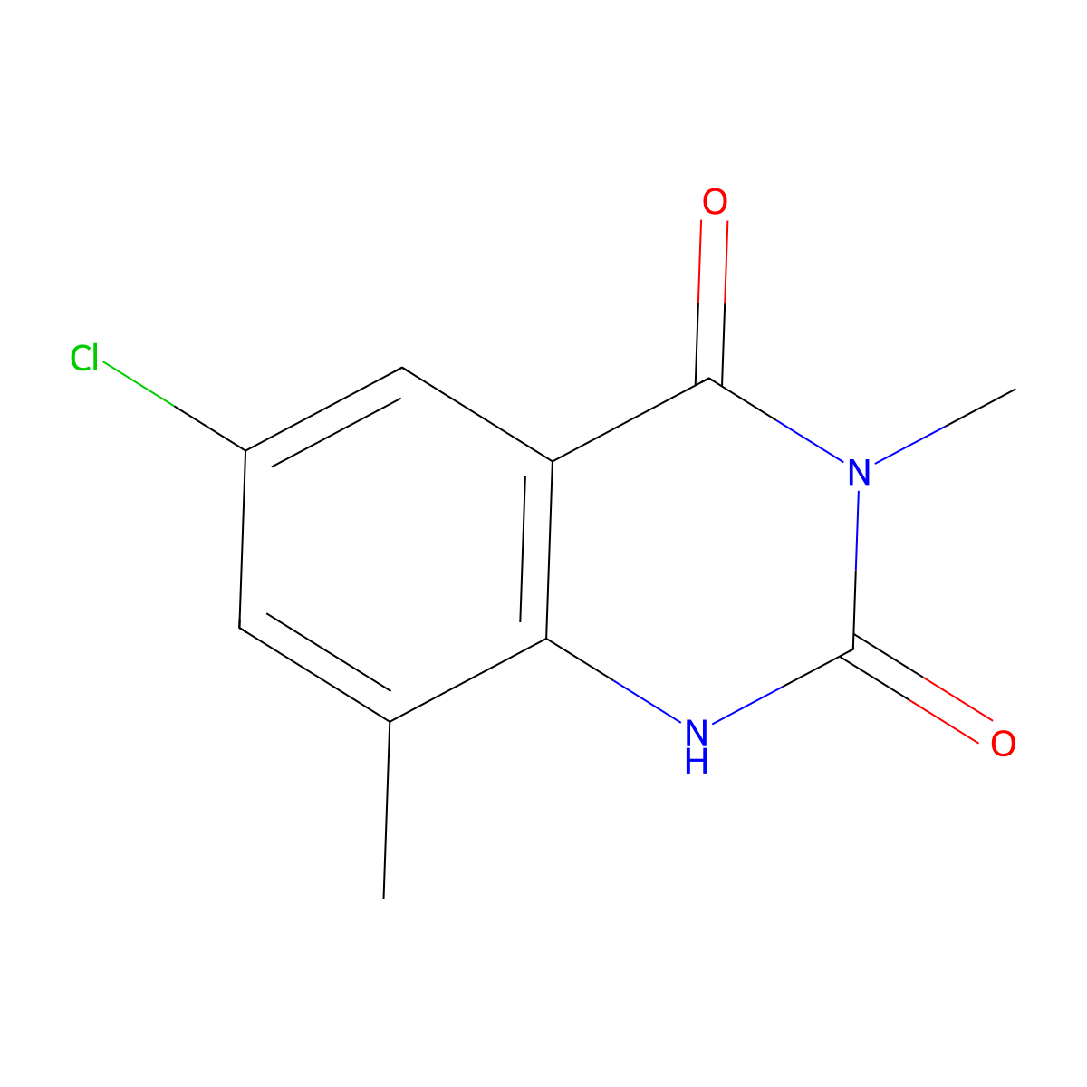 6-chloro-3,8-dimethyl-1H-quinazoline-2,4-dione molecular structure, CAS 2309733-25-1