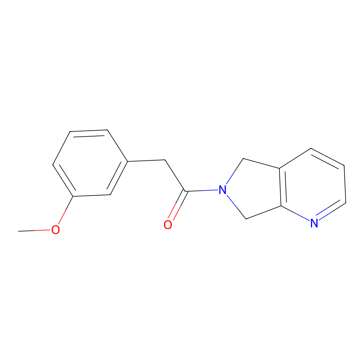 2-(3-methoxyphenyl)-1-(5H-pyrrolo[3,4-b]pyridin-6(7H)-yl)ethanone molecular structure, CAS 2309733-31-9