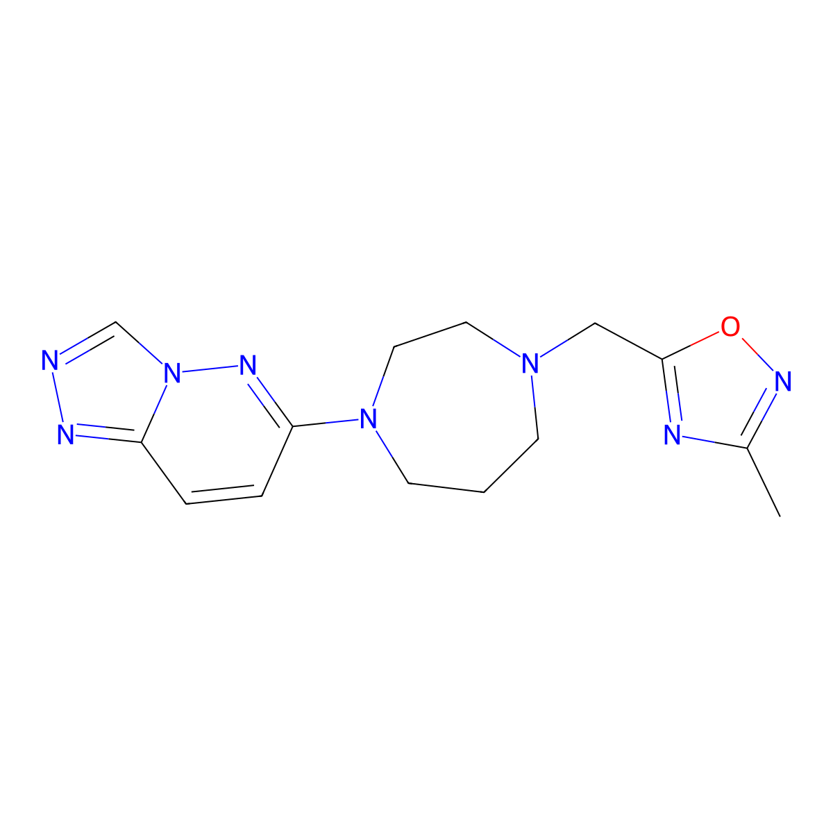1-[(3-Methyl-1,2,4-oxadiazol-5-yl)methyl]-4-{[1,2,4]triazolo[4,3-b]pyridazin-6-yl}-1,4-diazepane molecular structure, CAS 2309733-42-2