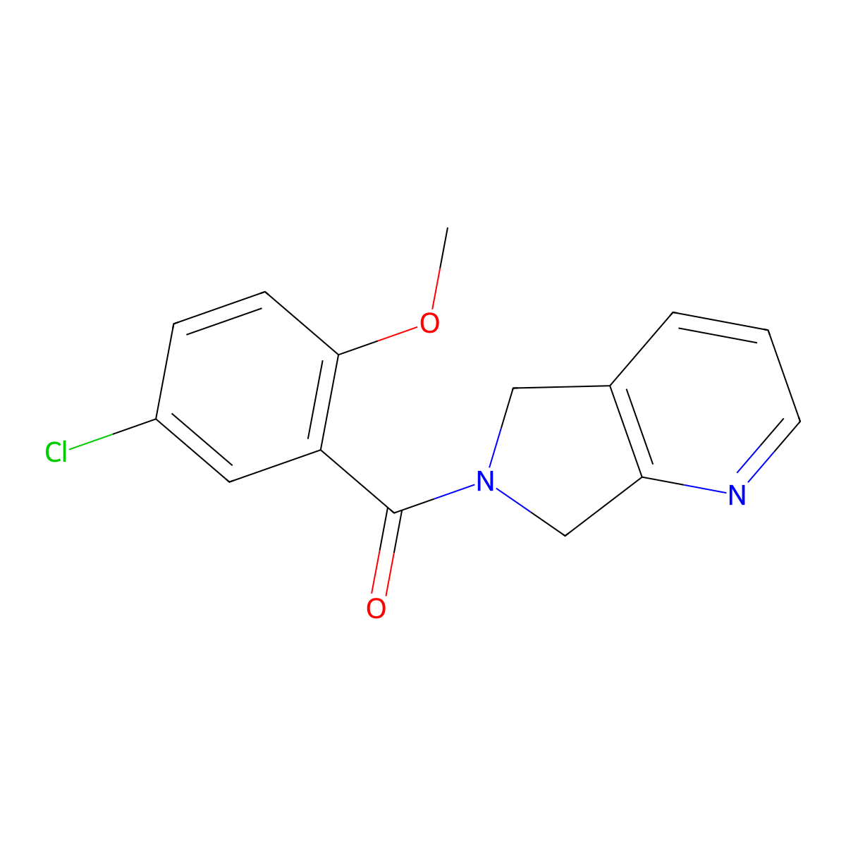 (5-chloro-2-methoxyphenyl)(5H-pyrrolo[3,4-b]pyridin-6(7H)-yl)methanone molecular structure, CAS 2309733-58-0