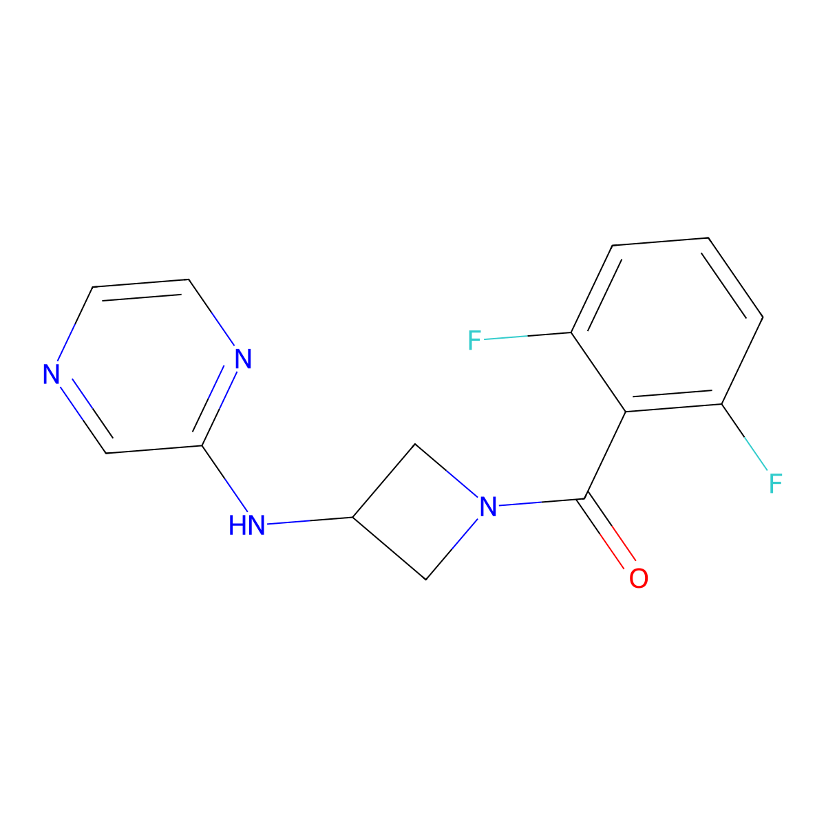 N-[1-(2,6-difluorobenzoyl)azetidin-3-yl]pyrazin-2-amine molecular structure, CAS 2309734-17-4