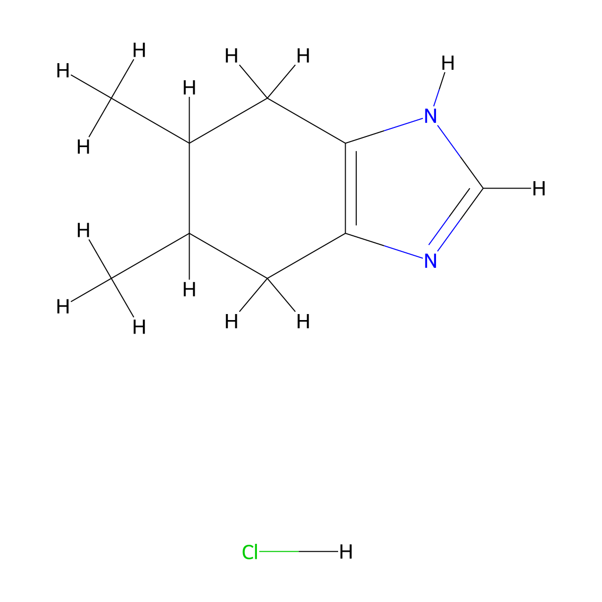 5,6-dimethyl-4,5,6,7-tetrahydro-1H-1,3-benzodiazole hydrochloride molecular structure, CAS 2309734-47-0