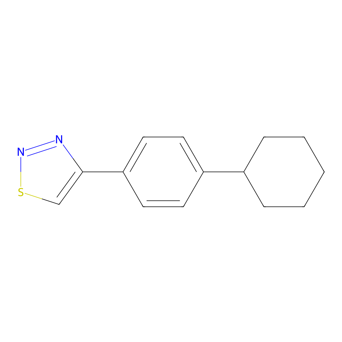 4-(4-Cyclohexylphenyl)-1,2,3-thiadiazole molecular structure, CAS 2309746-26-5