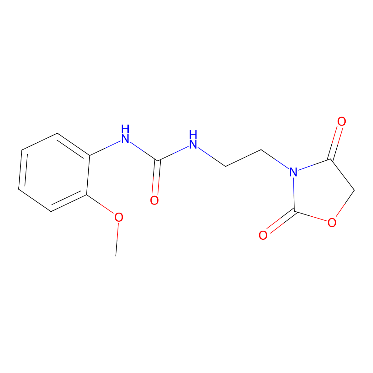 3-[2-(2,4-Dioxo-1,3-oxazolidin-3-yl)ethyl]-1-(2-methoxyphenyl)urea molecular structure, CAS 2309746-90-3