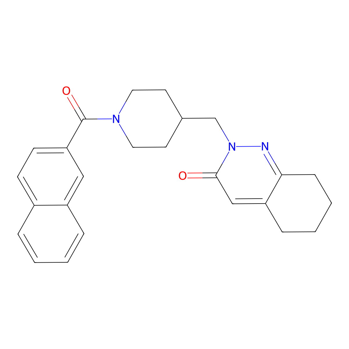 2-[[1-(Naphthalene-2-carbonyl)piperidin-4-yl]methyl]-5,6,7,8-tetrahydrocinnolin-3-one molecular structure, CAS 2309748-08-9