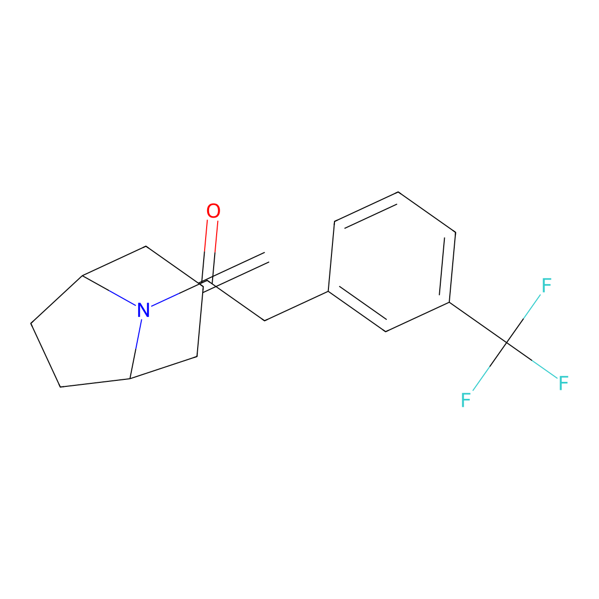1-{3-Methylidene-8-azabicyclo[3.2.1]octan-8-yl}-2-[3-(trifluoromethyl)phenyl]ethan-1-one molecular structure, CAS 2309750-32-9