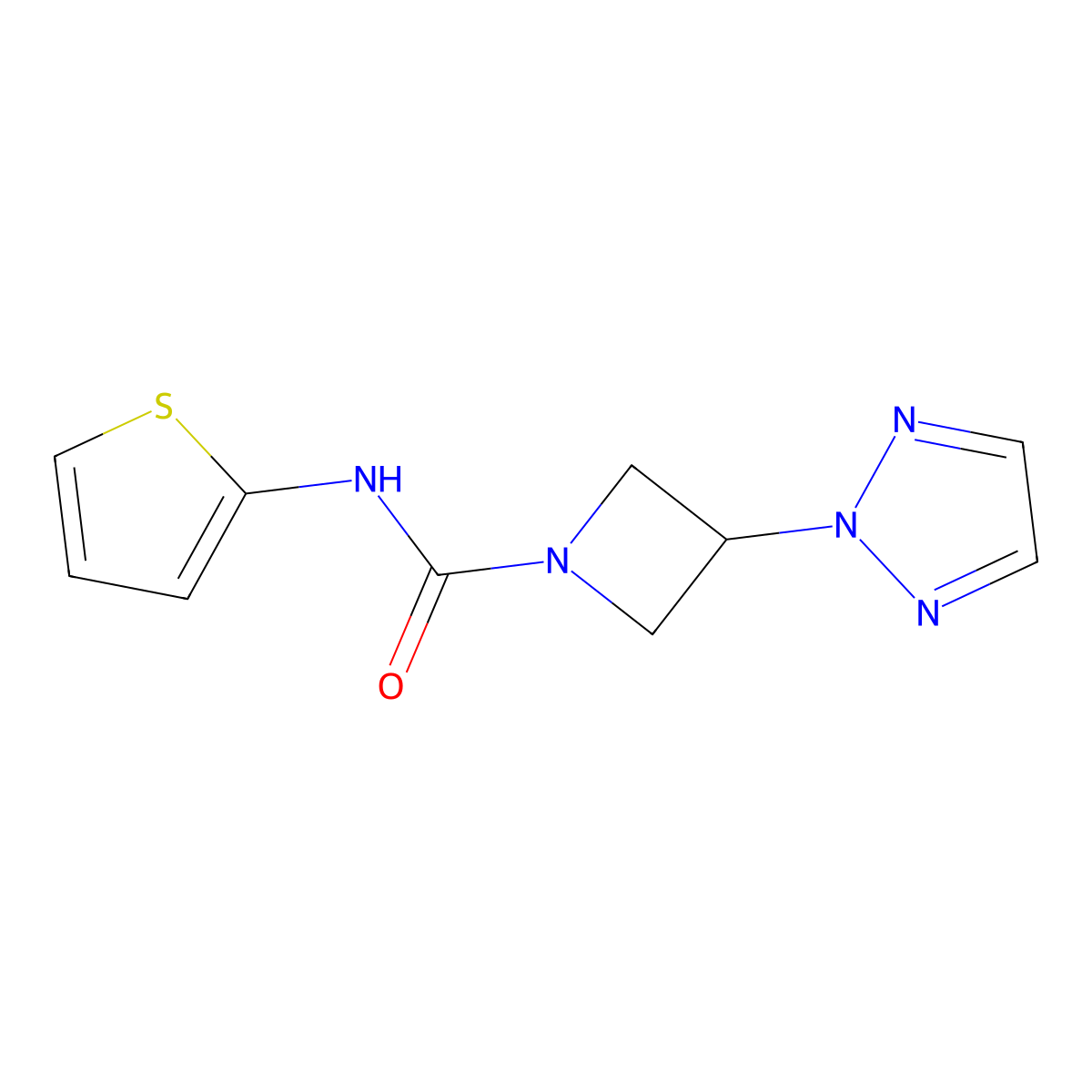 N-(thiophen-2-yl)-3-(2H-1,2,3-triazol-2-yl)azetidine-1-carboxamide molecular structure, CAS 2309750-42-1
