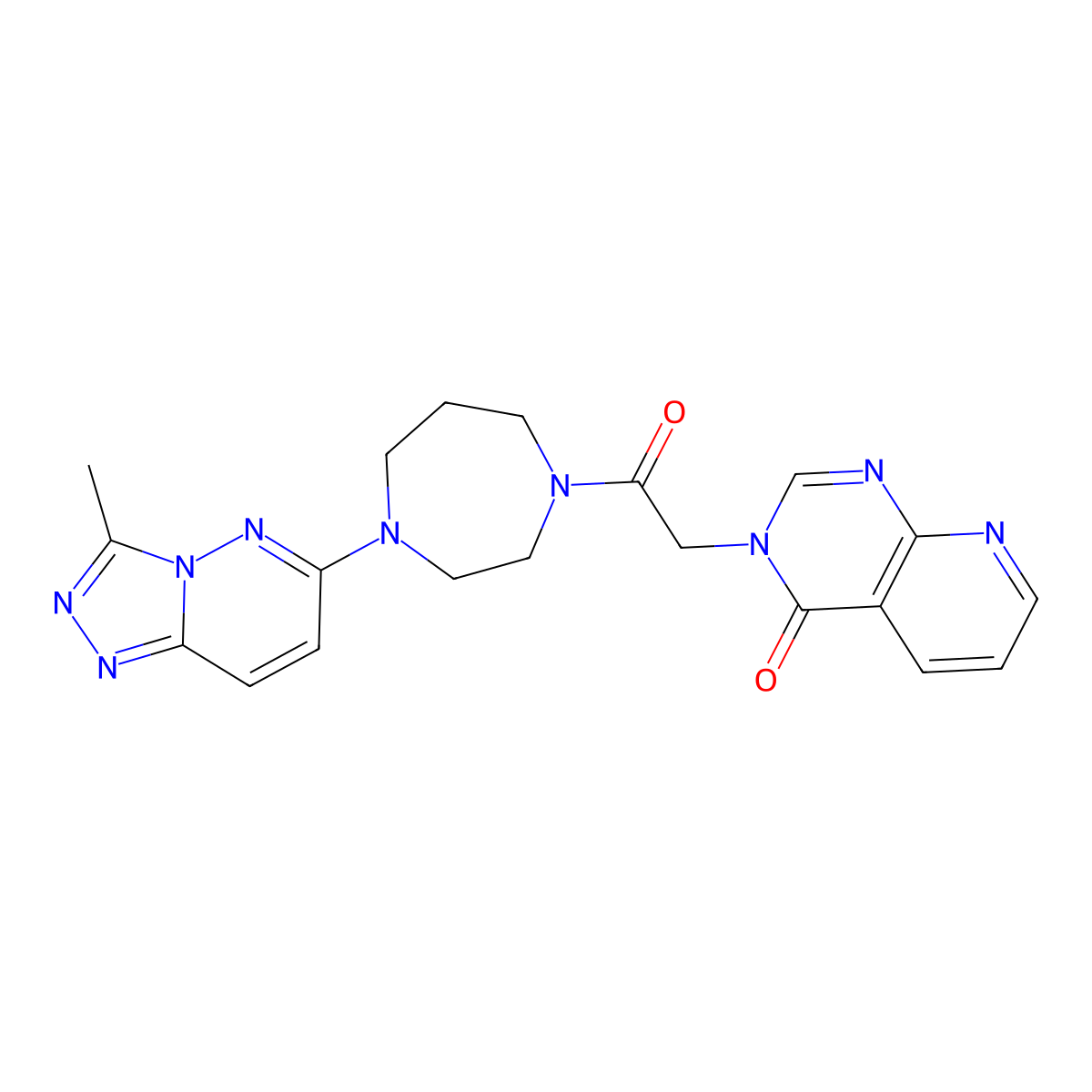 3-[2-(4-{3-methyl-[1,2,4]triazolo[4,3-b]pyridazin-6-yl}-1,4-diazepan-1-yl)-2-oxoethyl]-3H,4H-pyrido[2,3-d]pyrimidin-4-one molecular structure, CAS 2309751-84-4
