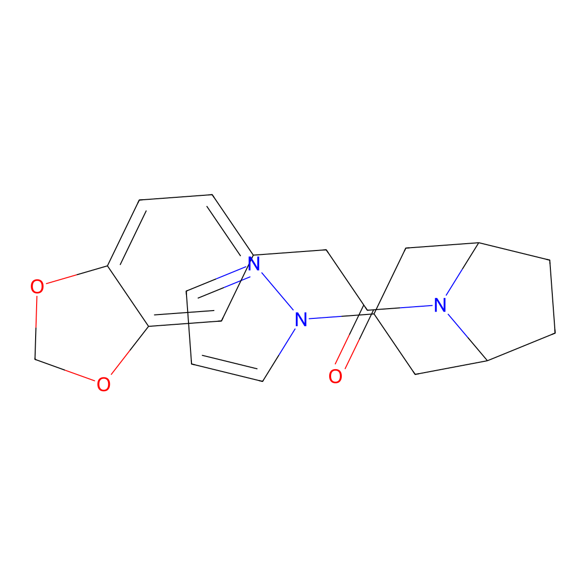 2-(2H-1,3-benzodioxol-5-yl)-1-[3-(1H-pyrazol-1-yl)-8-azabicyclo[3.2.1]octan-8-yl]ethan-1-one molecular structure, CAS 2309752-48-3