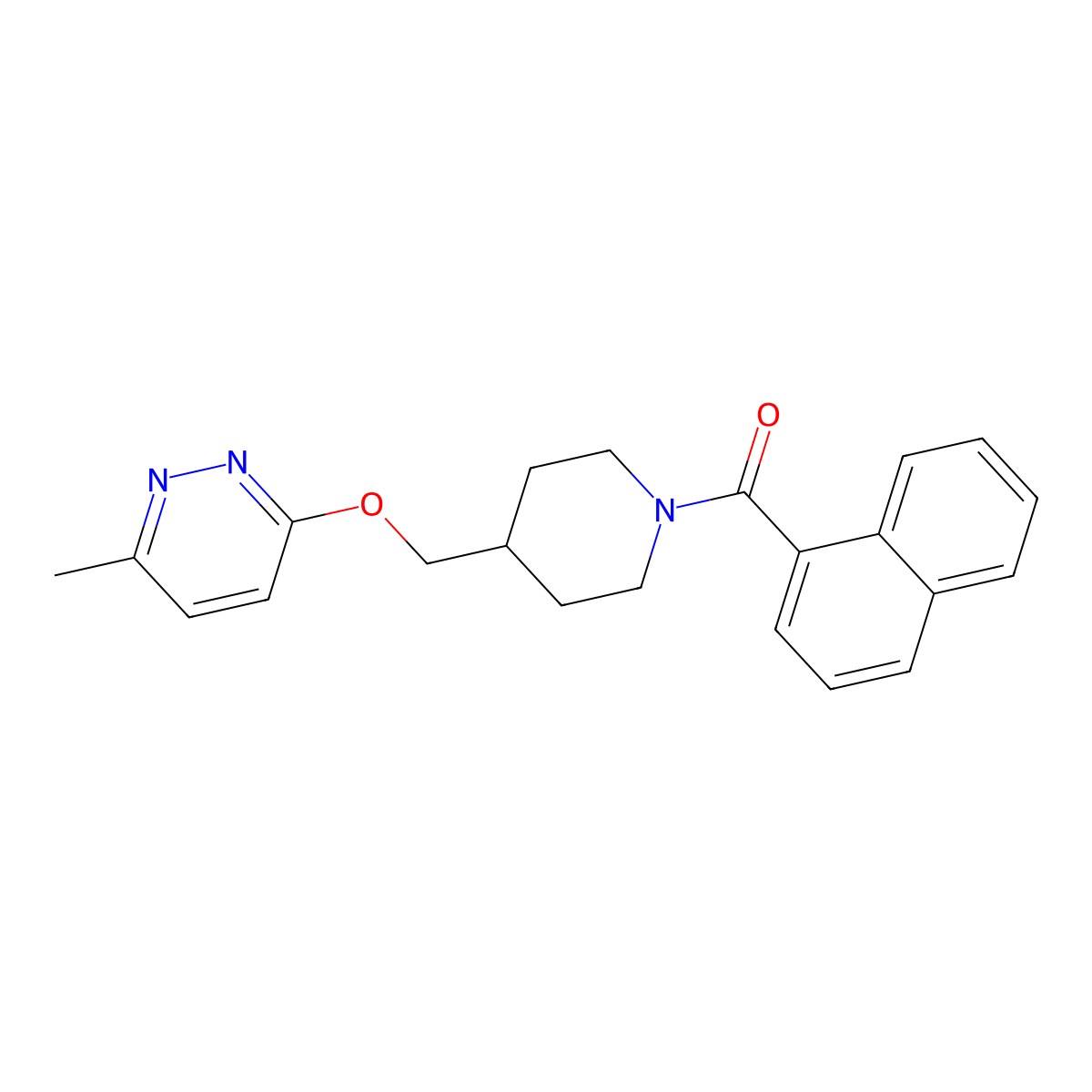 3-Methyl-6-{[1-(naphthalene-1-carbonyl)piperidin-4-yl]methoxy}pyridazine molecular structure, CAS 2309752-58-5