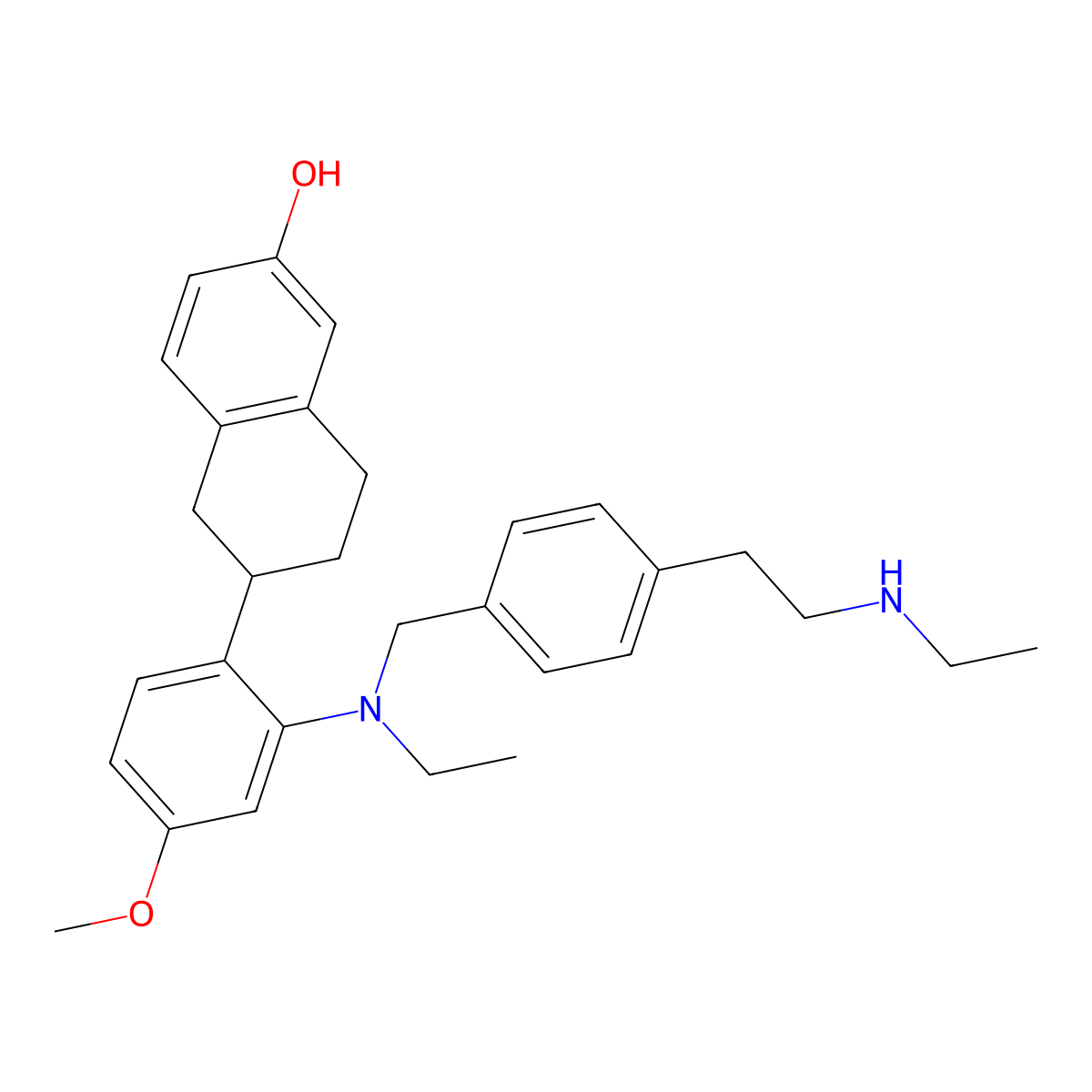 Elacestrant S enantiomer molecular structure, CAS 2309762-29-4