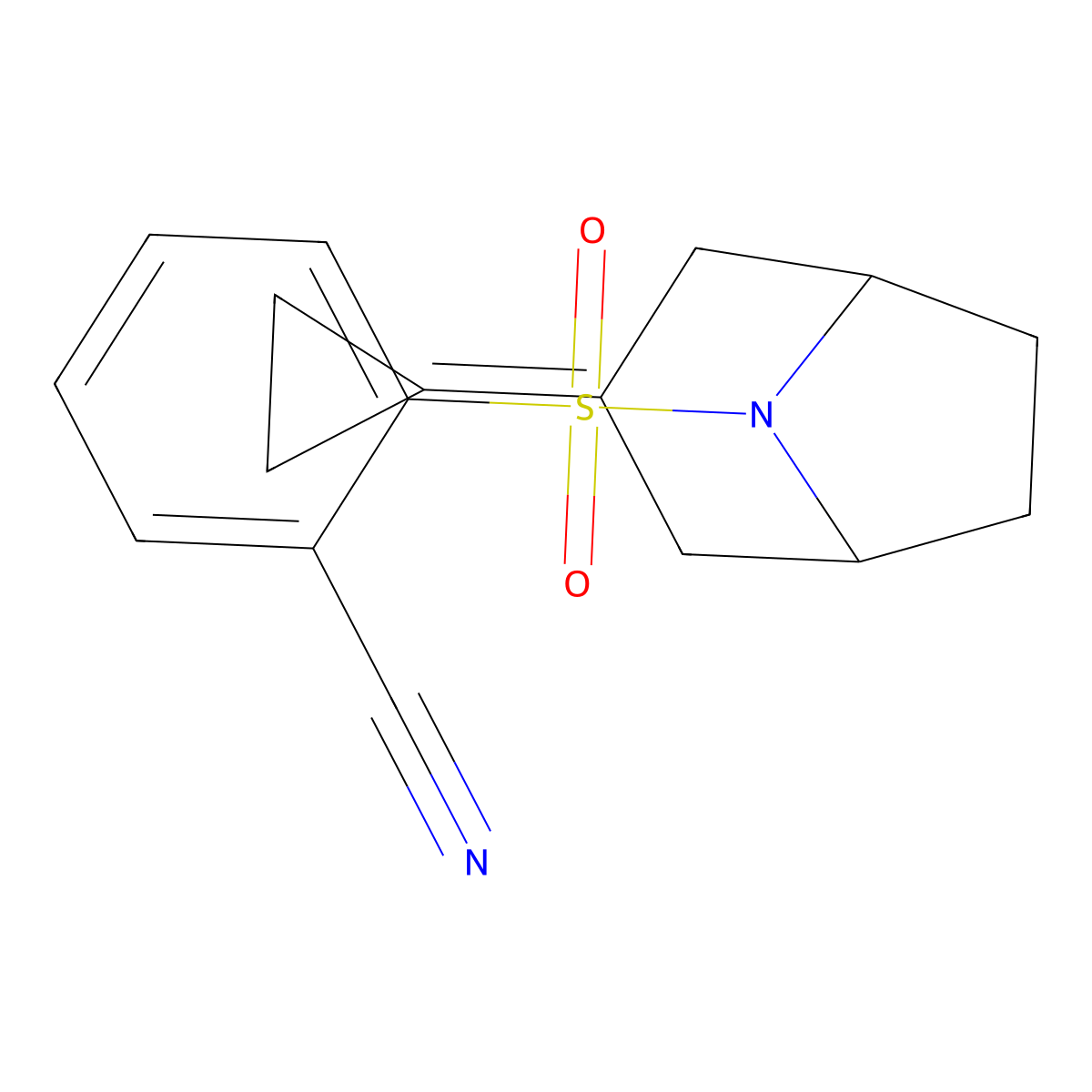 2-({3-Cyclopropylidene-8-azabicyclo[3.2.1]octan-8-yl}sulfonyl)benzonitrile molecular structure, CAS 2309773-10-0