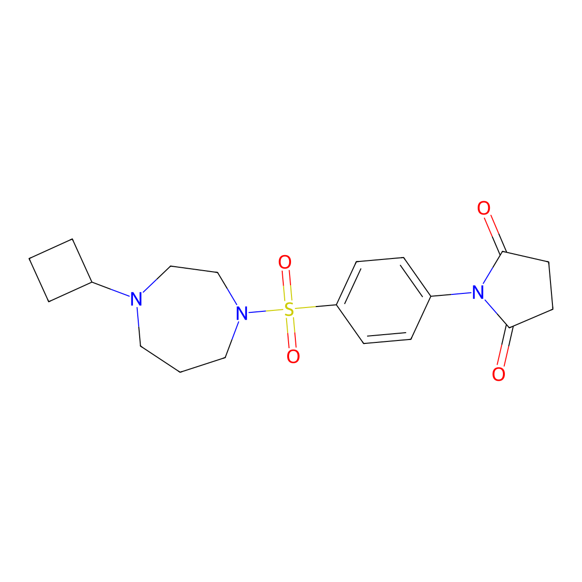 1-(4-((4-Cyclobutyl-1,4-diazepan-1-yl)sulfonyl)phenyl)pyrrolidine-2,5-dione molecular structure, CAS 2309773-55-3