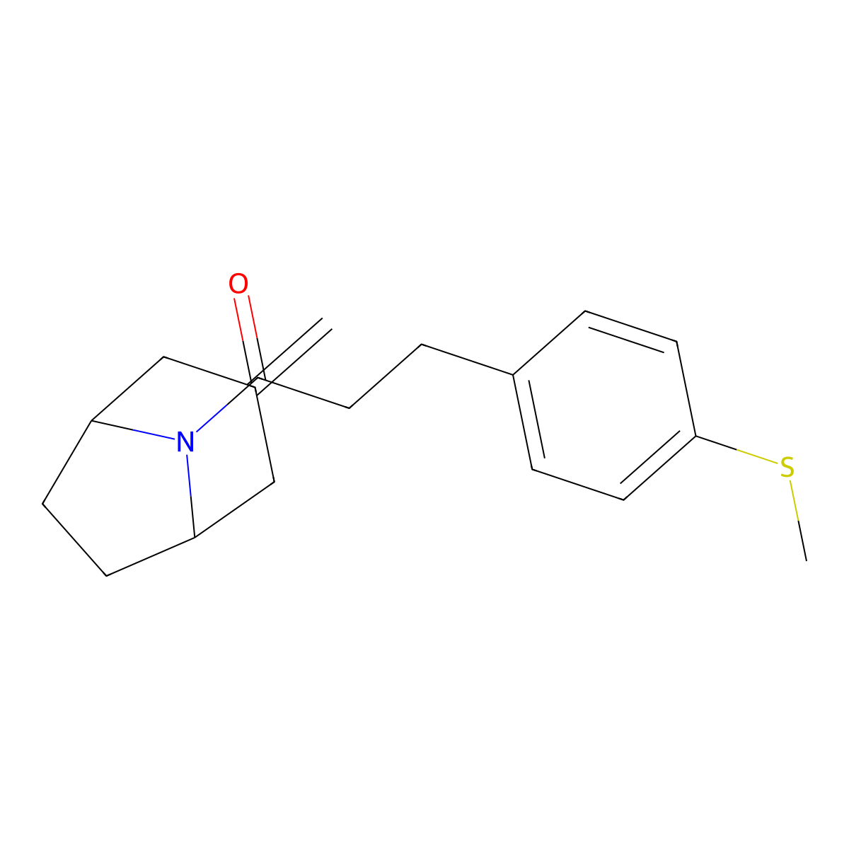 1-{3-Methylidene-8-azabicyclo[3.2.1]octan-8-yl}-3-[4-(methylsulfanyl)phenyl]propan-1-one molecular structure, CAS 2309773-61-1