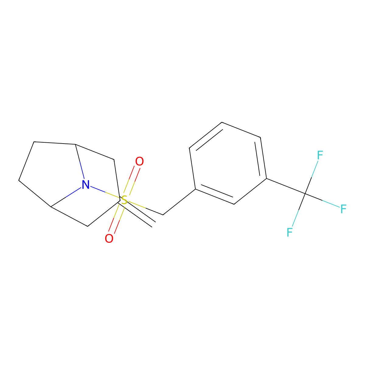 3-Methylidene-8-{[3-(trifluoromethyl)phenyl]methanesulfonyl}-8-azabicyclo[3.2.1]octane molecular structure, CAS 2309773-72-4