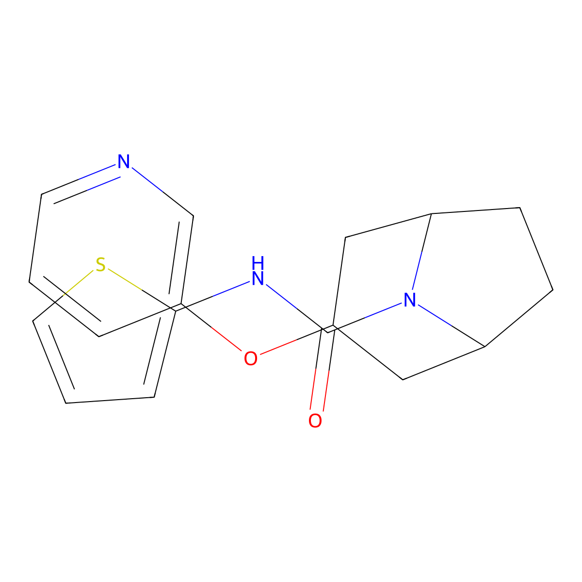 3-(pyridin-3-yloxy)-N-(thiophen-2-yl)-8-azabicyclo[3.2.1]octane-8-carboxamide molecular structure, CAS 2309774-06-7