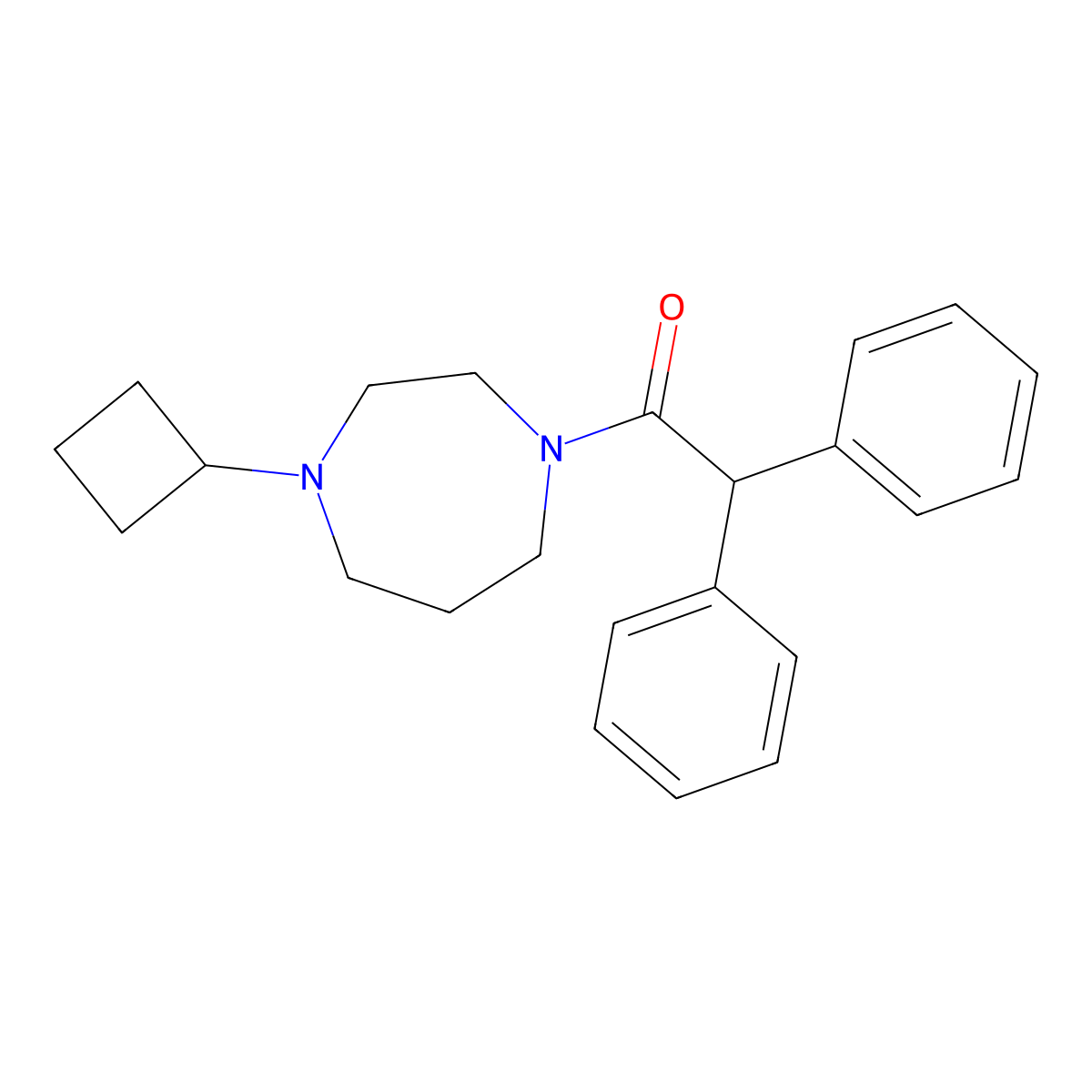 1-(4-Cyclobutyl-1,4-diazepan-1-yl)-2,2-diphenylethan-1-one molecular structure, CAS 2309776-04-1