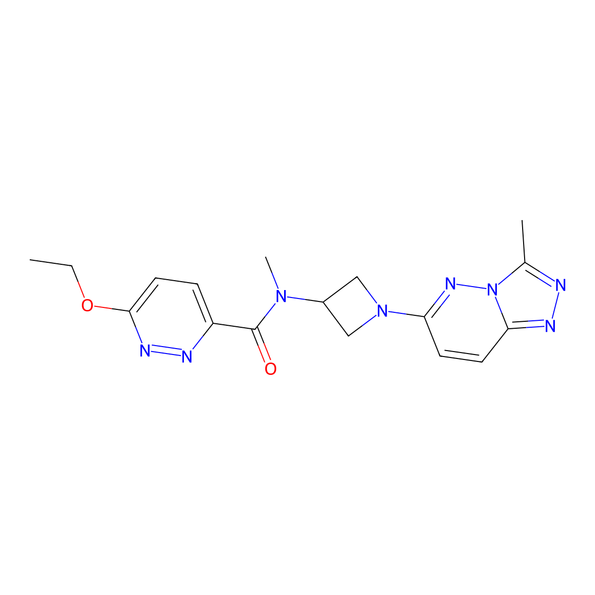 6-ethoxy-N-methyl-N-(1-{3-methyl-[1,2,4]triazolo[4,3-b]pyridazin-6-yl}azetidin-3-yl)pyridazine-3-carboxamide molecular structure, CAS 2309776-19-8