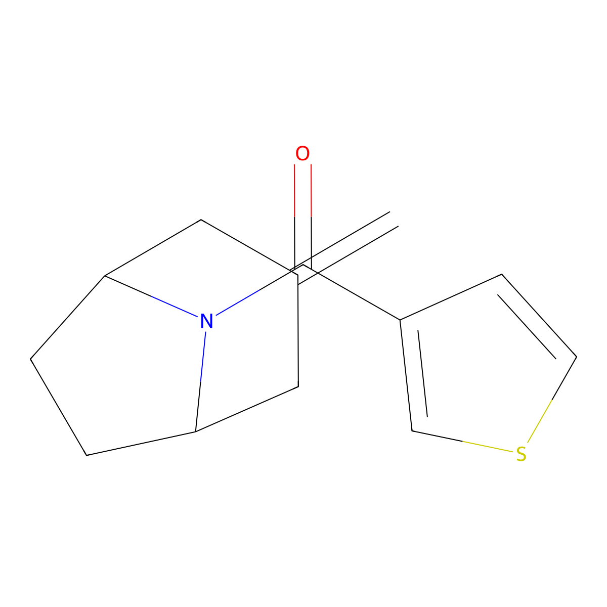 3-Methylidene-8-(thiophene-3-carbonyl)-8-azabicyclo[3.2.1]octane molecular structure, CAS 2309778-18-3