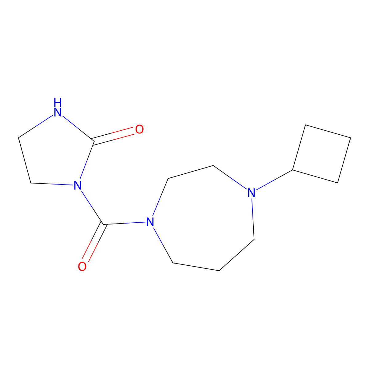 1-(4-Cyclobutyl-1,4-diazepane-1-carbonyl)imidazolidin-2-one molecular structure, CAS 2309780-66-1