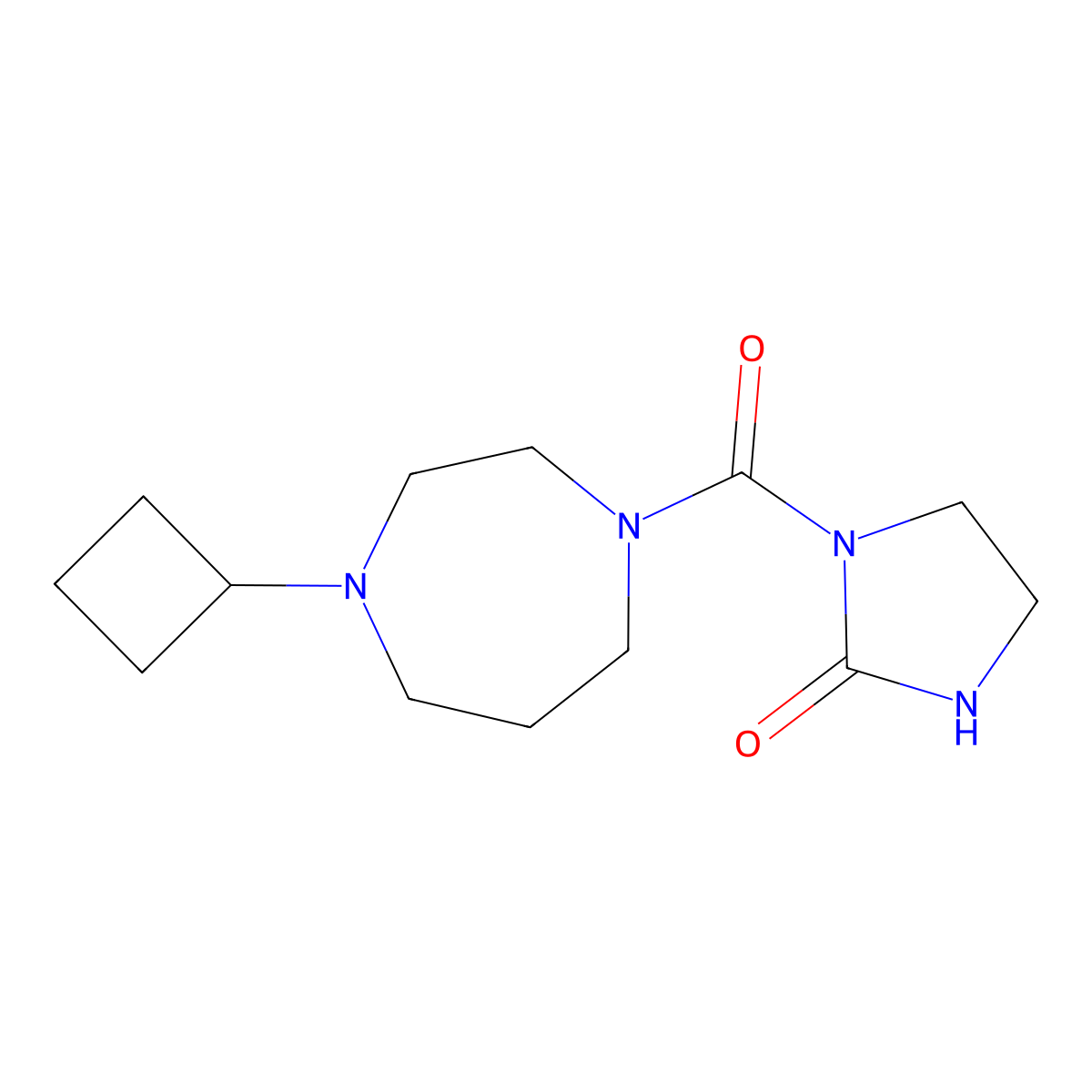 1-(4-Cyclobutyl-1,4-diazepane-1-carbonyl)imidazolidin-2-one molecular structure, CAS 2309780-66-1