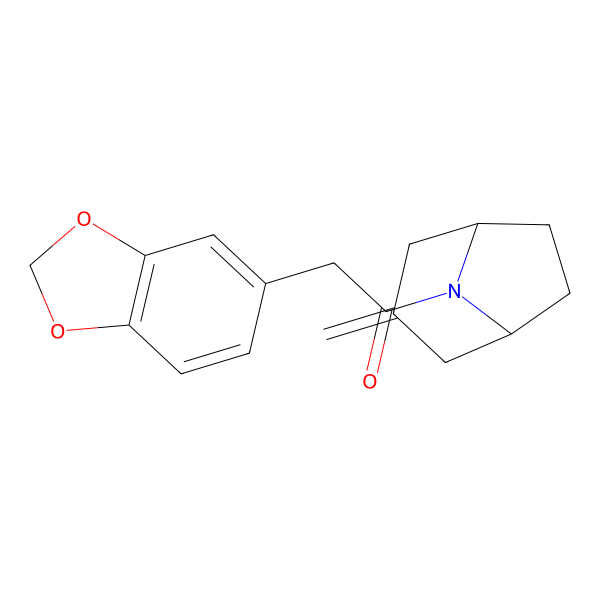 2-(2H-1,3-benzodioxol-5-yl)-1-{3-methylidene-8-azabicyclo[3.2.1]octan-8-yl}ethan-1-one molecular structure, CAS 2309781-74-4