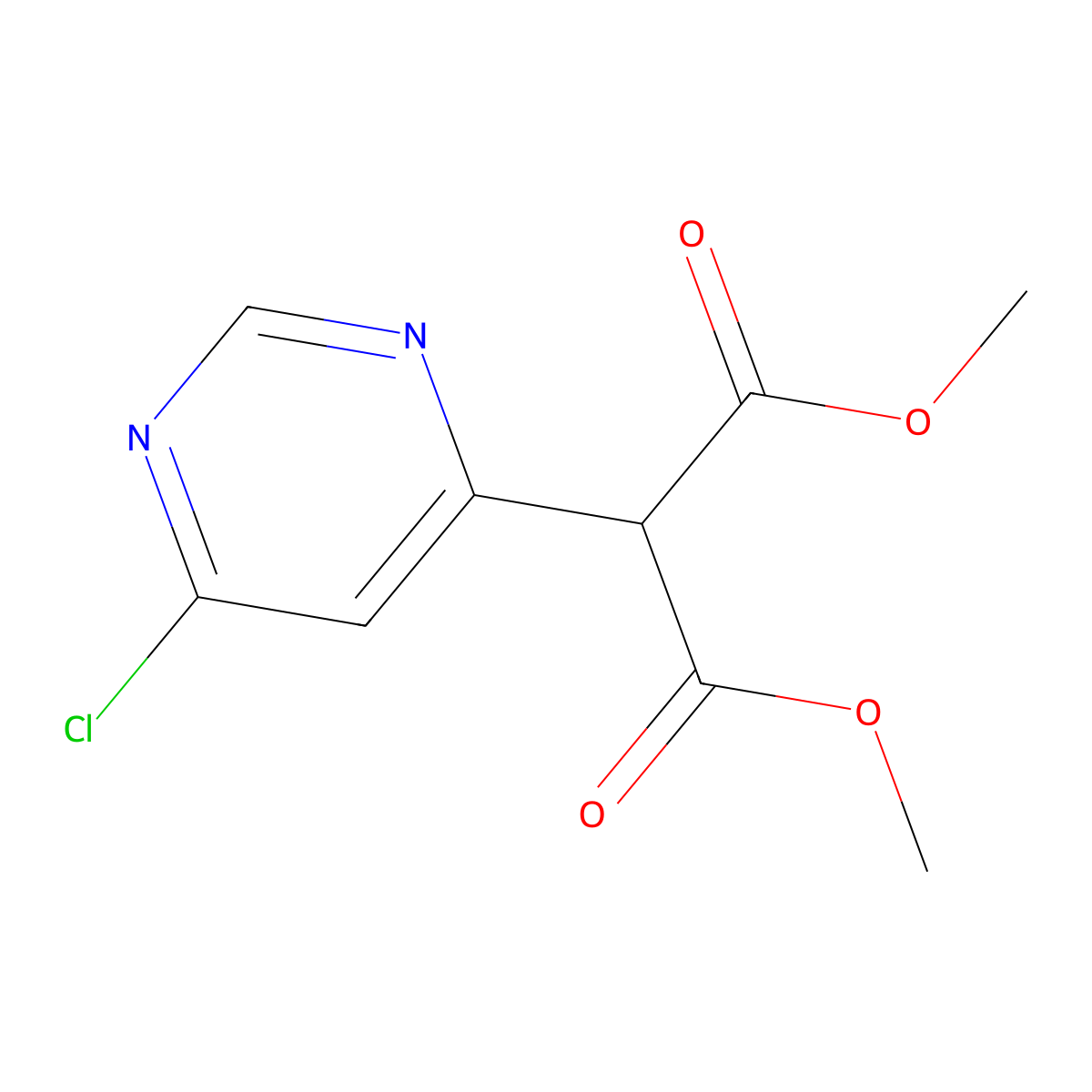 1,3-Dimethyl 2-(6-chloropyrimidin-4-yl)propanedioate molecular structure, CAS 2309796-70-9